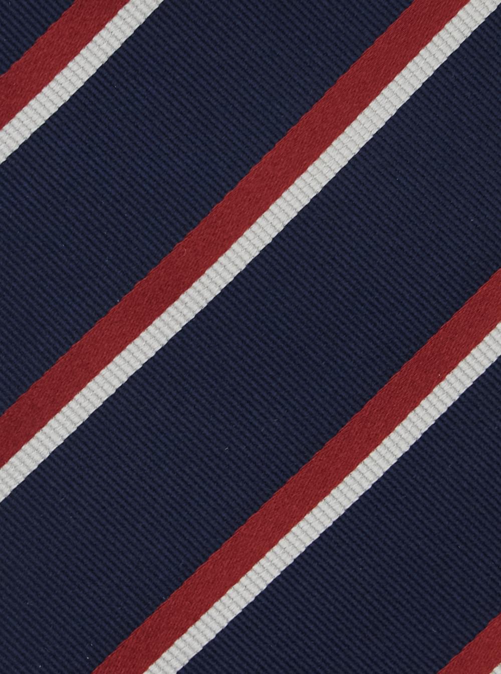 Dsquared2 Men Blue Tie With All-Over Striped Motif In Silk Man DSQUARED2
