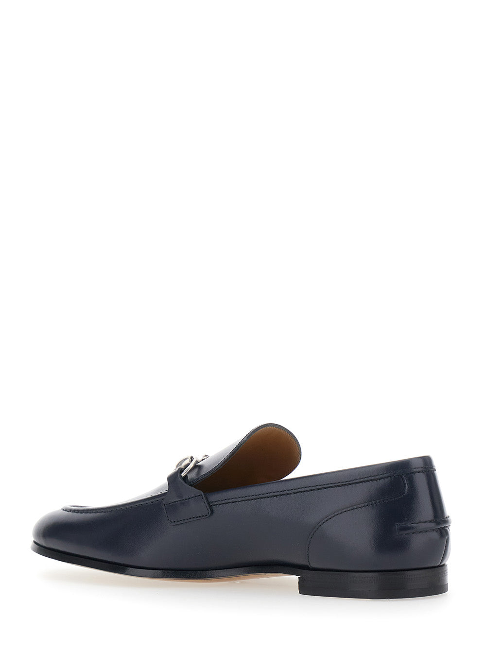 Gucci Men Blue Loafers 'Jordan' With Horsebit On The Front And Low Heel In Leather For Men GUCCI