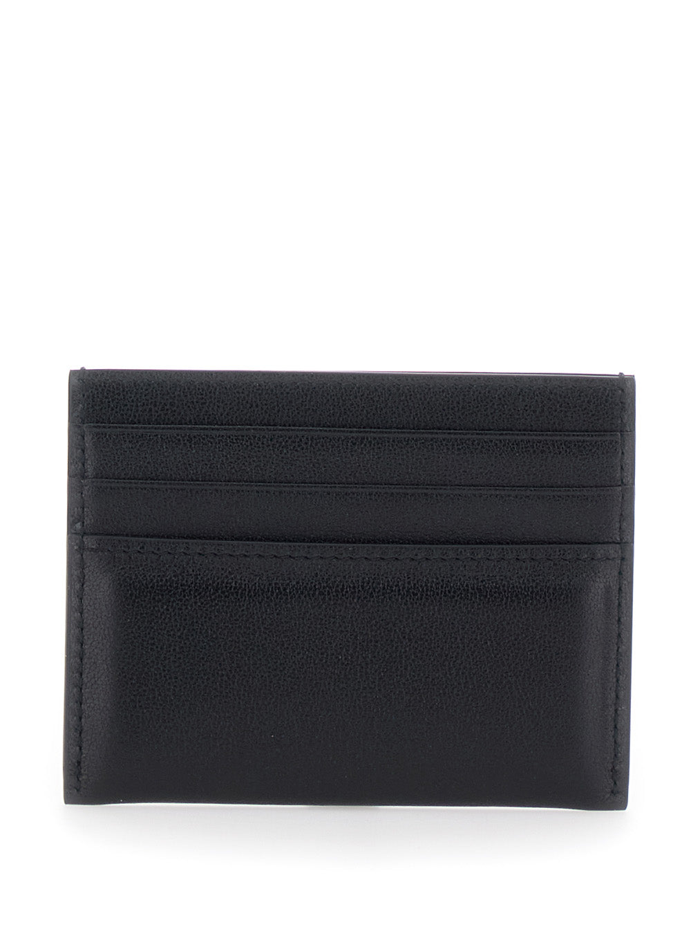 Givenchy Men Black Card Holder With Embossed Logo Lettering On Front And Rear In Leather Man GIVENCHY