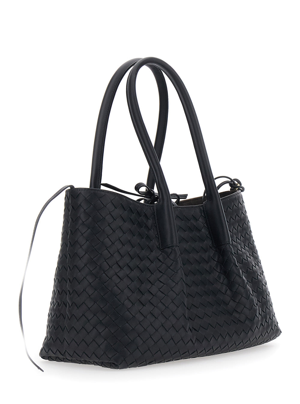 Bottega Veneta Women 'Pinacoteca' Brown Medium Shoulder Bag With Intrecciato Motif In Leather Woman BOTTEGA VENETA
