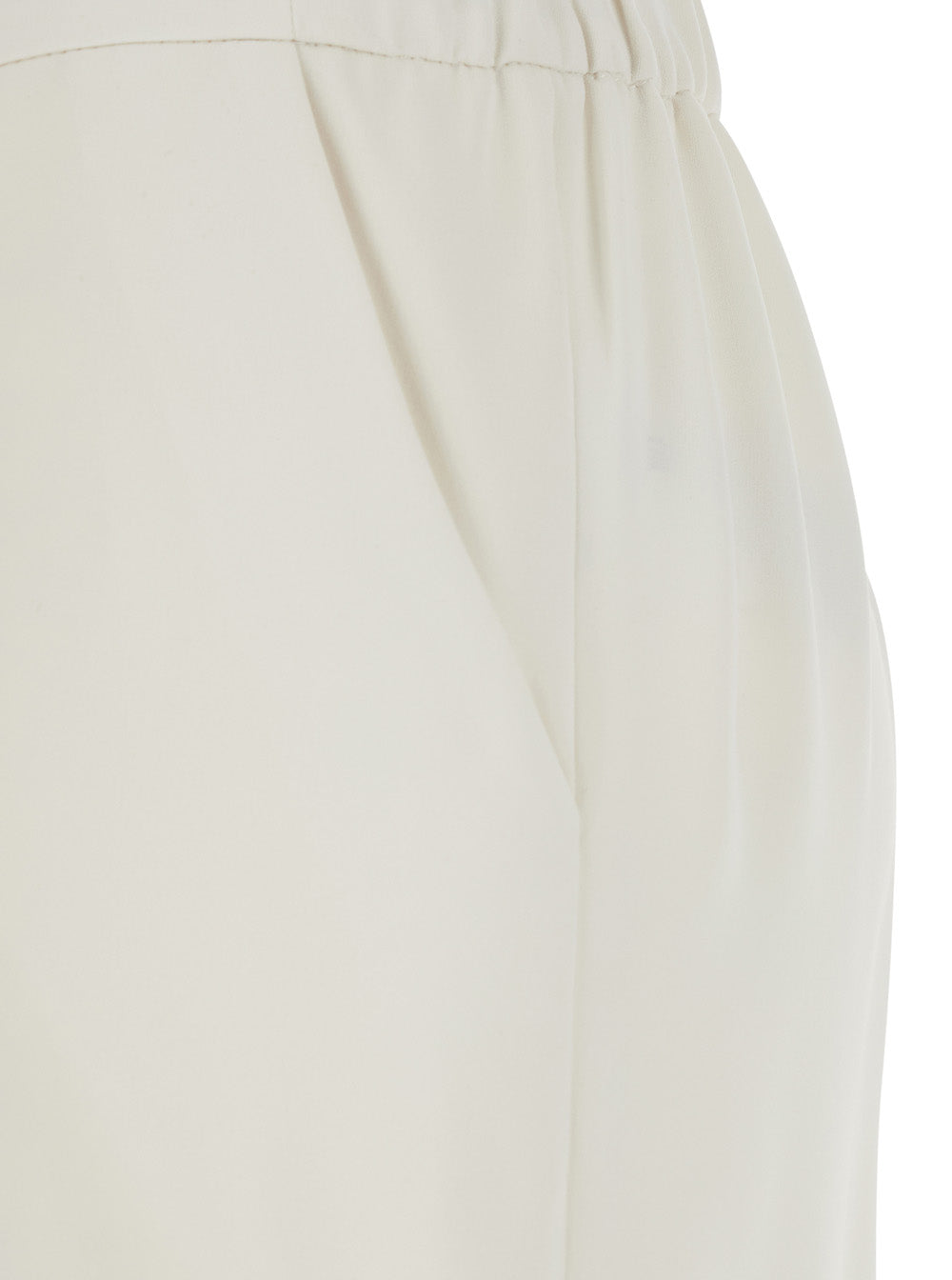 P.A.R.O.S.H. Women White Wide-Leg Pants With Elastic Waist For Women P.A.R.O.S.H.