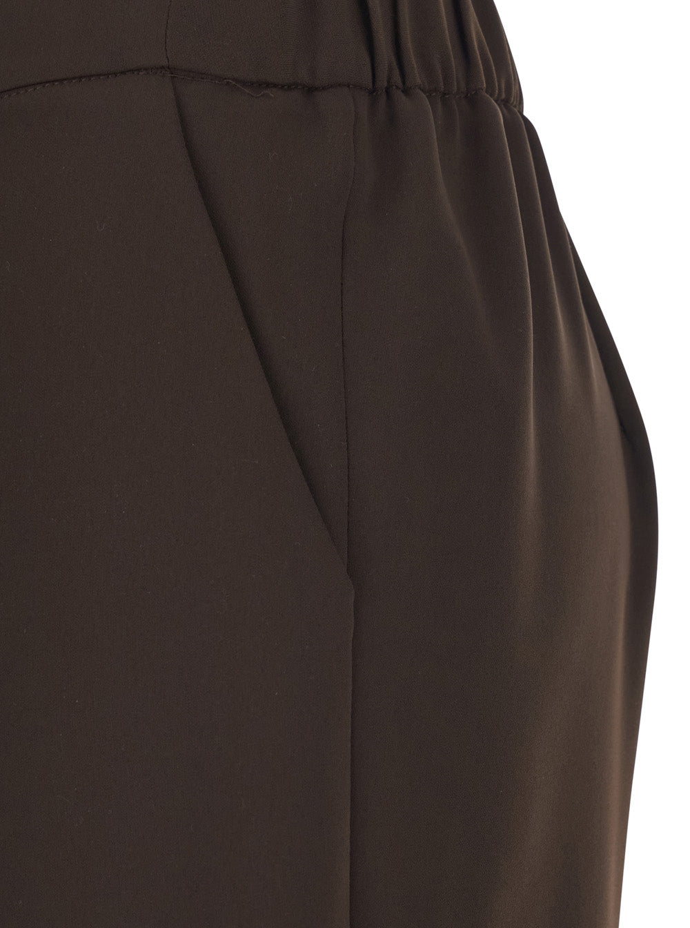 P.A.R.O.S.H. Women Brown Wide Leg Pants With Elastic Waist For Women P.A.R.O.S.H.