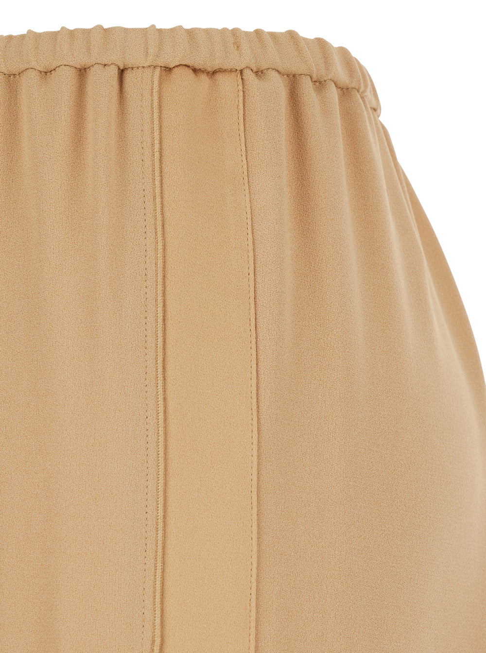 Forte_Forte Women Beige Elasticated Waist Pants In Viscose Blend For Women FORTE FORTE