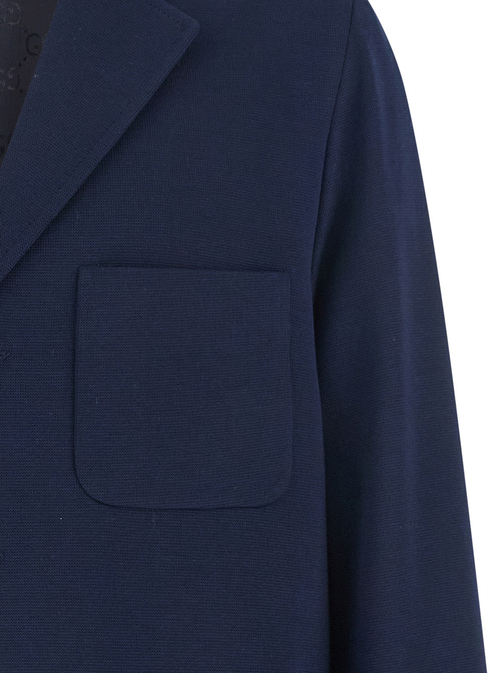 Gucci Men Blue Jacket With Notched Revers And Applied Pockets In Cotton For Men GUCCI