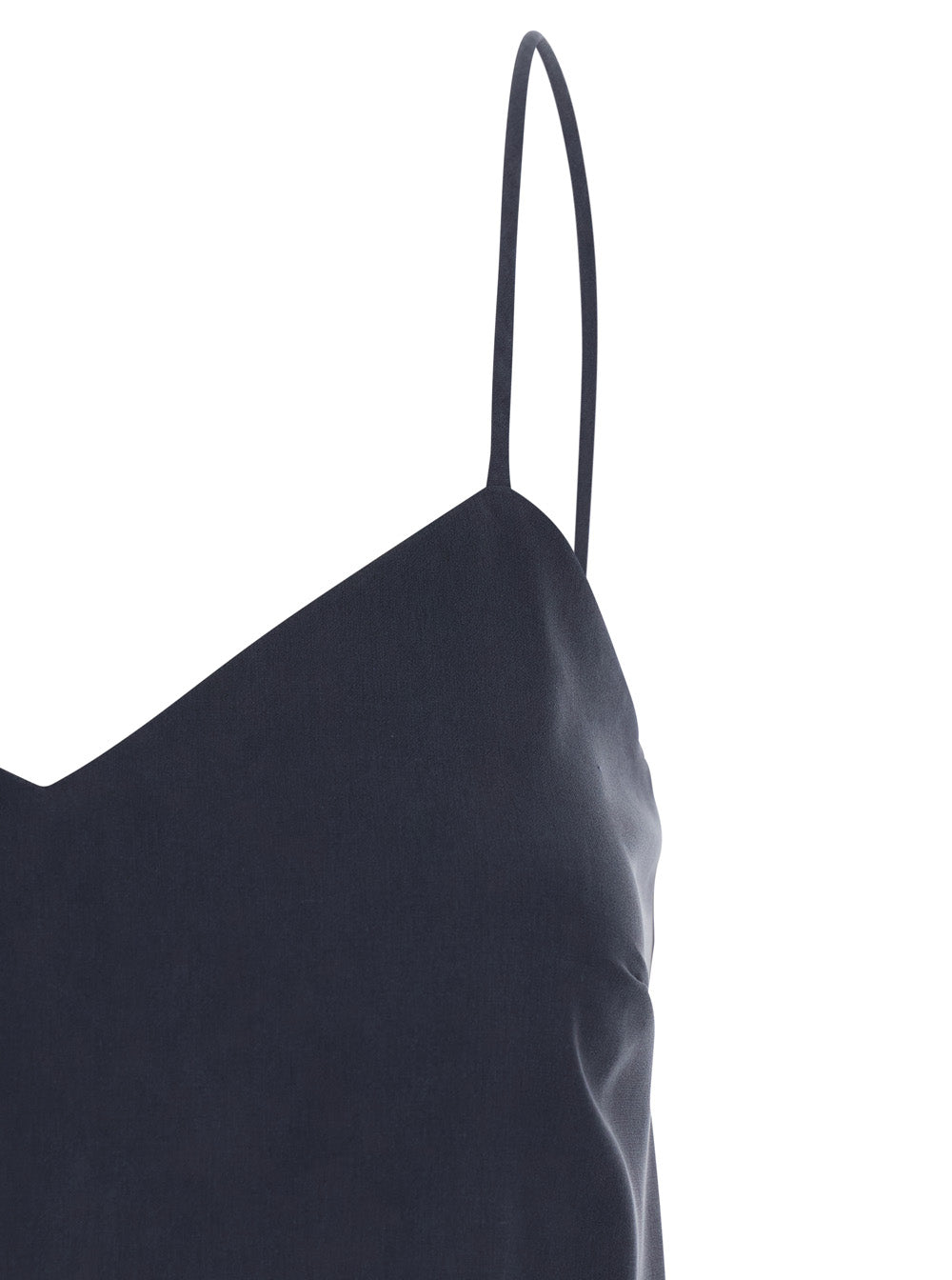 Max Mara Women 'Umbia' Blue Silk Top With Thin Straps And V-Neck On The Front Woman MAX MARA