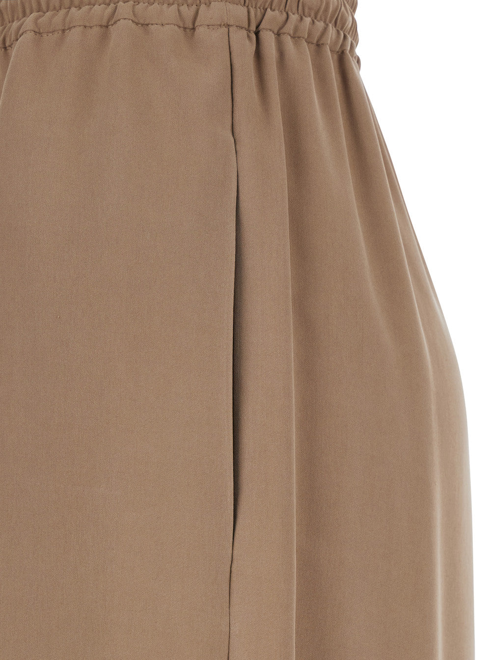 Max Mara Women Beige 'Genero' Pants With Elastic Waist And Silk Drawstring For Women MAX MARA