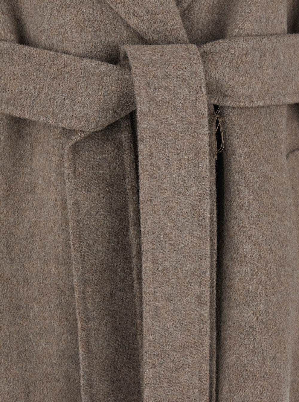 'S Maxmara Women 'Elisa' Brown Coat With Wide Notched Revers And Waist Belt In Wool For Women S MAX MARA