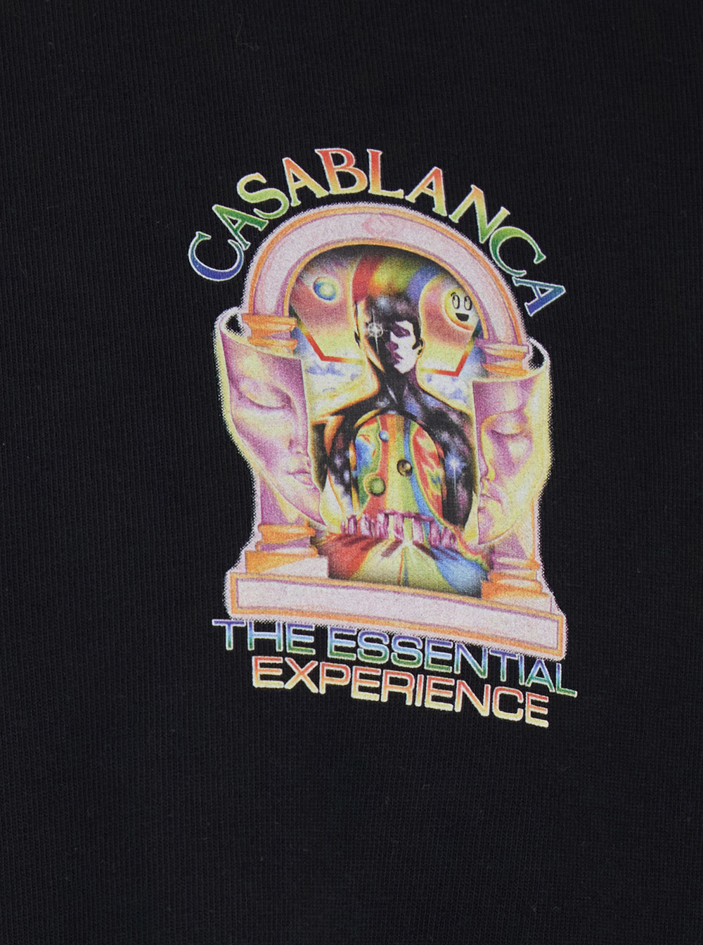 Casablanca Men Black T-Shirt With Logo Detail On The Front And Maxi Logo Print On The Back In Cotton Man's Cotton CASABLANCA