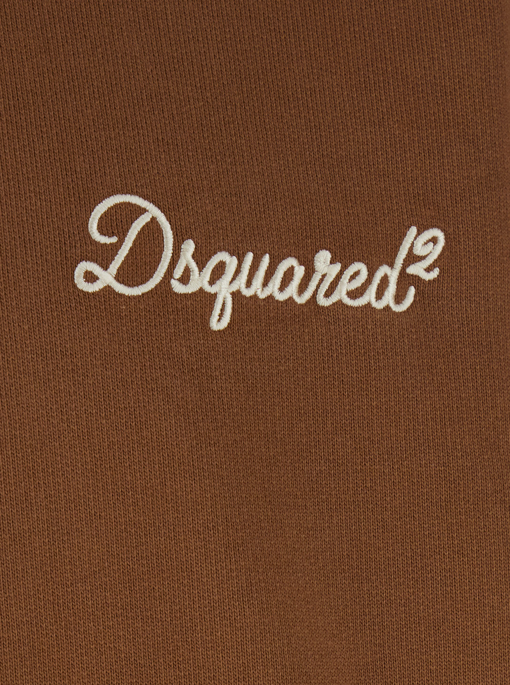 Dsquared2 Men Brown Hoodie With Drawstring And Logo Lettering On The Front In Cotton For Men DSQUARED2
