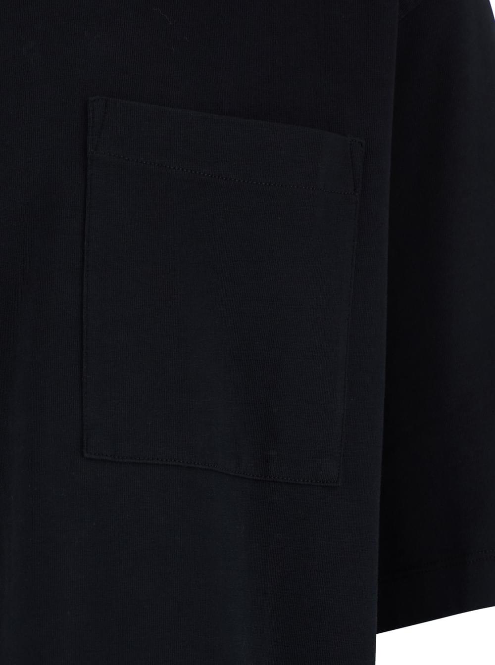 Dsquared2 Men Black Crewneck T-Shirt With Logo Lettering On The Rear In Cotton Man DSQUARED2
