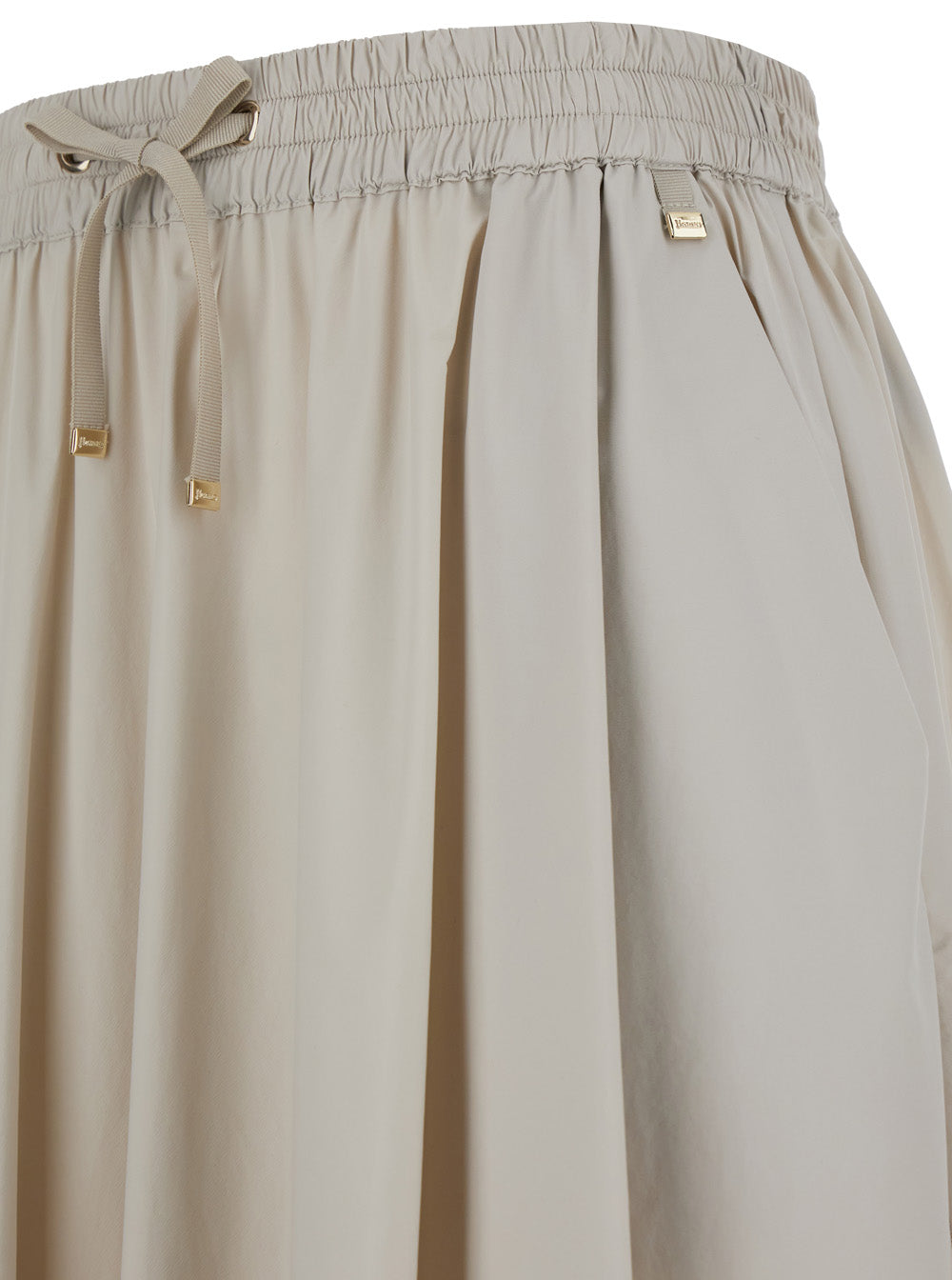 Herno Women Maxi Beige Dress With Drawstring In Stretch Polyamide Woman HERNO