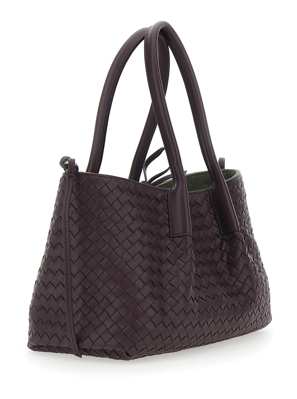 Bottega Veneta Women 'Pinacoteca' Bordeaux Medium Shoulder Bag With Intrecciato Motif In Leather Woman BOTTEGA VENETA