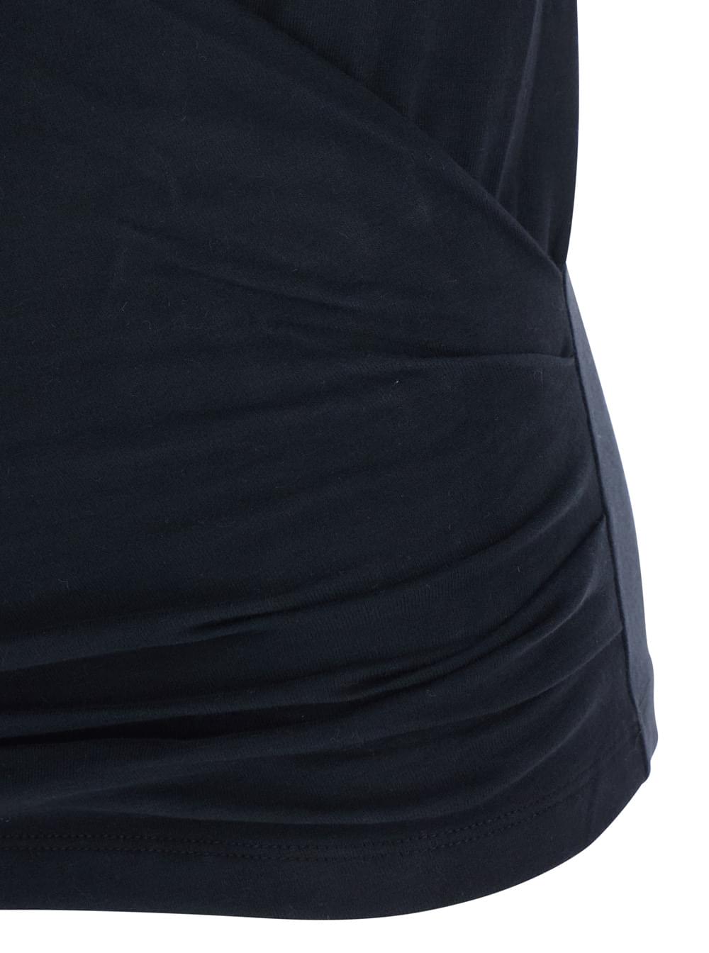 Isabel Marant Women 'Maisan' Black T-Shirt With Asymmetric Design And Logo Embroidery On The Back In Cotton Woman ISABEL MARANT