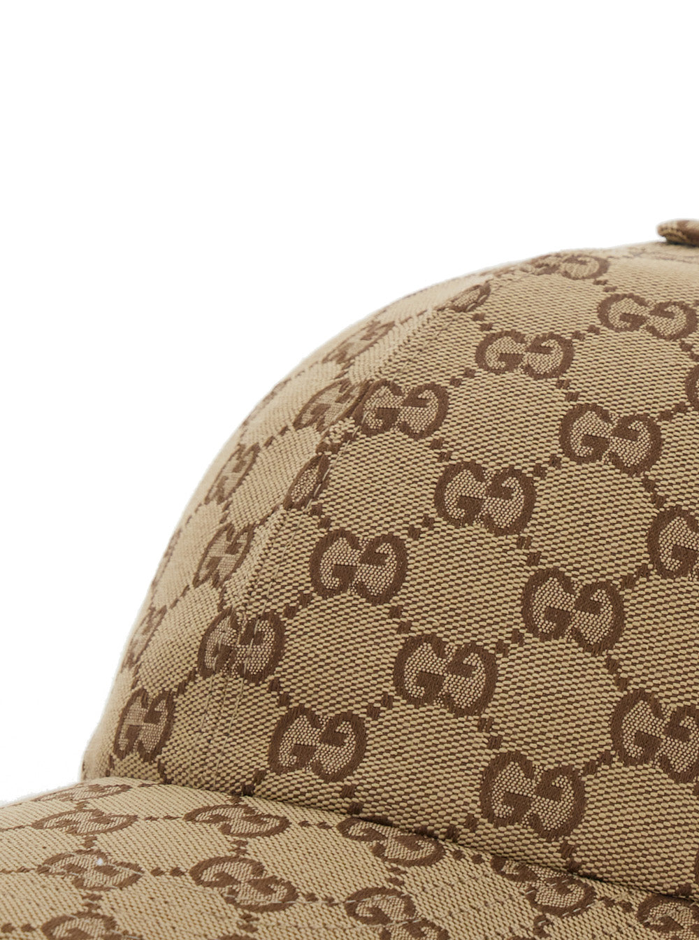 Gucci Women Beige Baseball Cap With Curved Brim And Gg All-Over Motif In Fabric Woman GUCCI