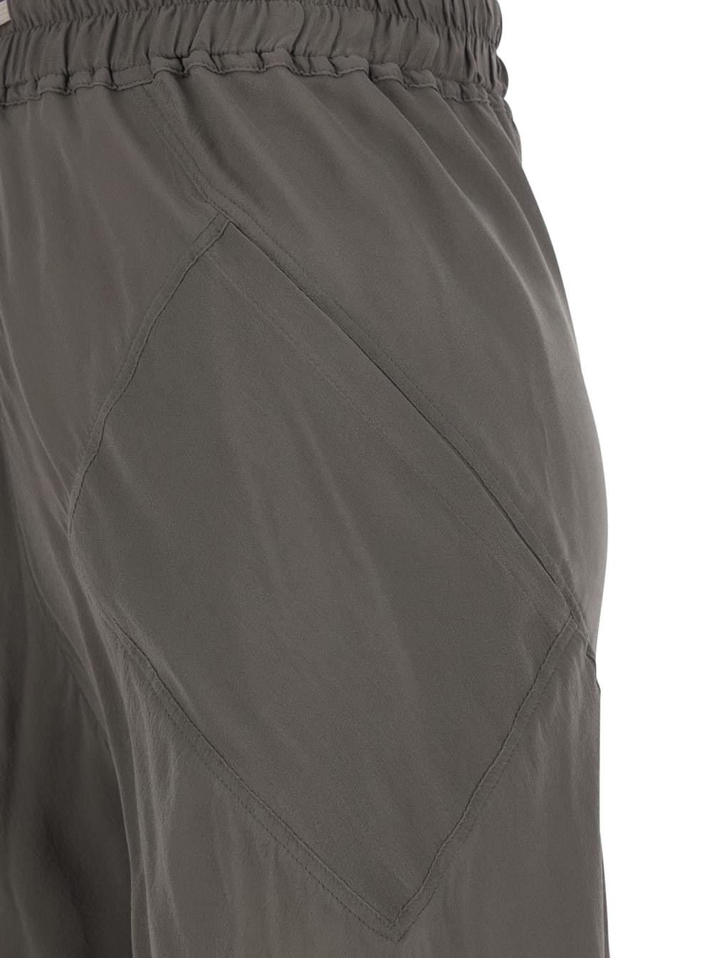 Rick Owens Women 'Bias' Grey Trousers With Elastic Waist With Drawstring In Silk And Fabric Blend Woman RICK OWENS