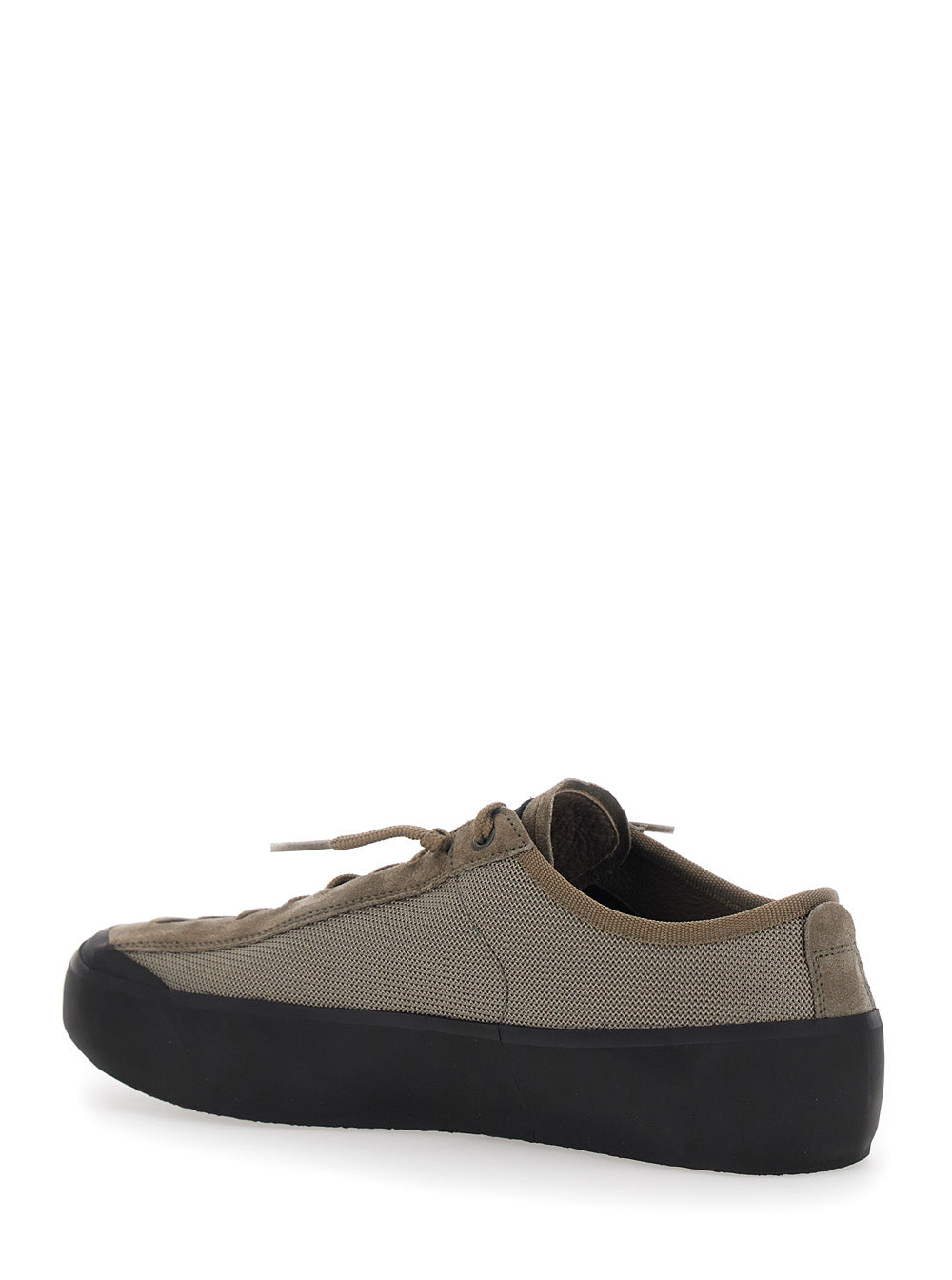 Stone Island Men Brown Low Top Sneakers With Logo Patch On The Tongue In Suede And Mesh Man STONE ISLAND