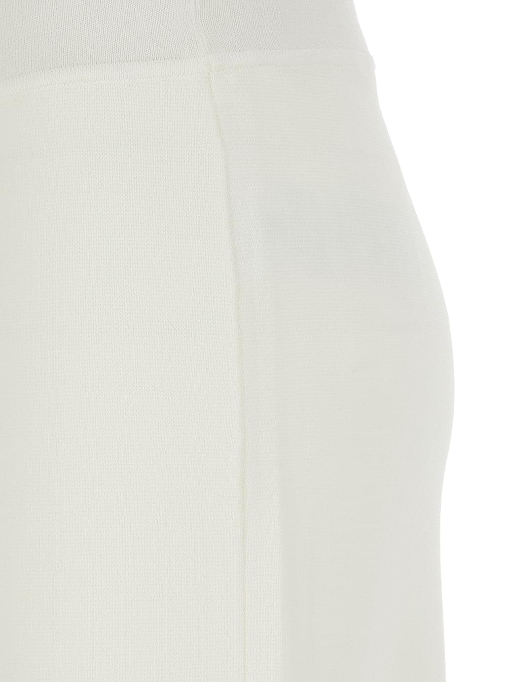 P.A.R.O.S.H. Women Wide Leg Pull-On Pants In Viscose Blend White Women P.A.R.O.S.H.
