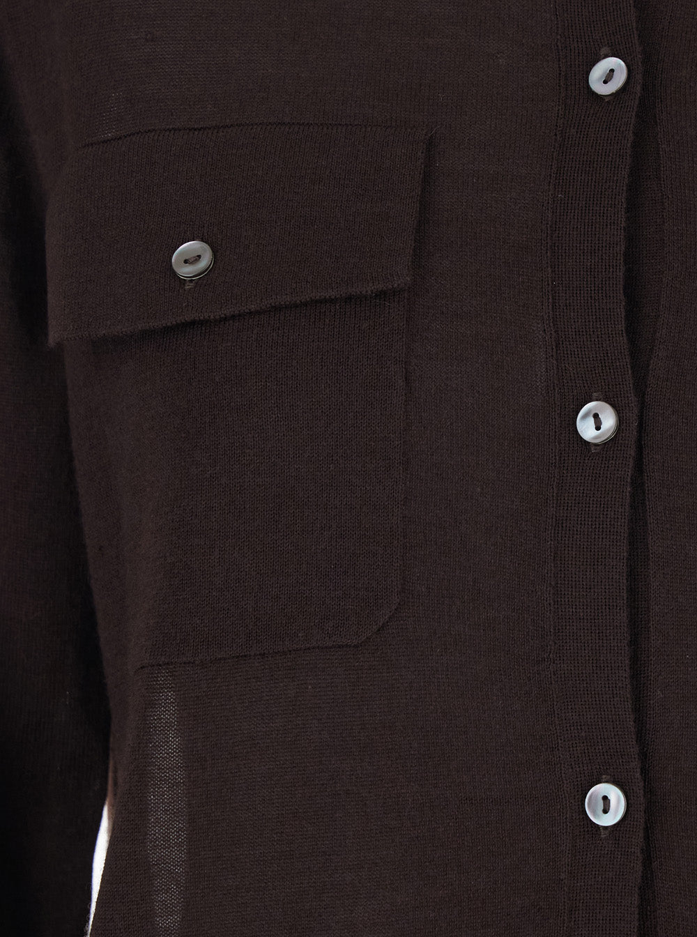 P.A.R.O.S.H. Women Polo Collar Sweater With Front Button Closure In Brown Wool Blend For Women P.A.R.O.S.H.