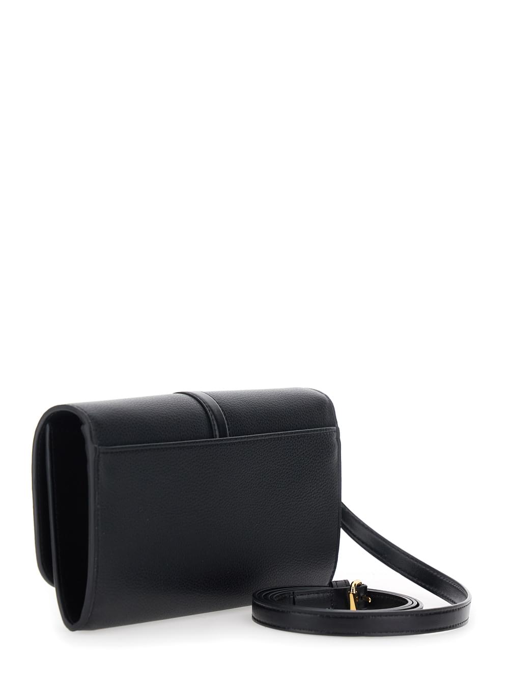 Stella Mccartney Women 'Stella Ryder' Black Crossbody Bag With Logoed Padlock Detail On The Front In Eco Leather Woman STELLA MCCARTNEY