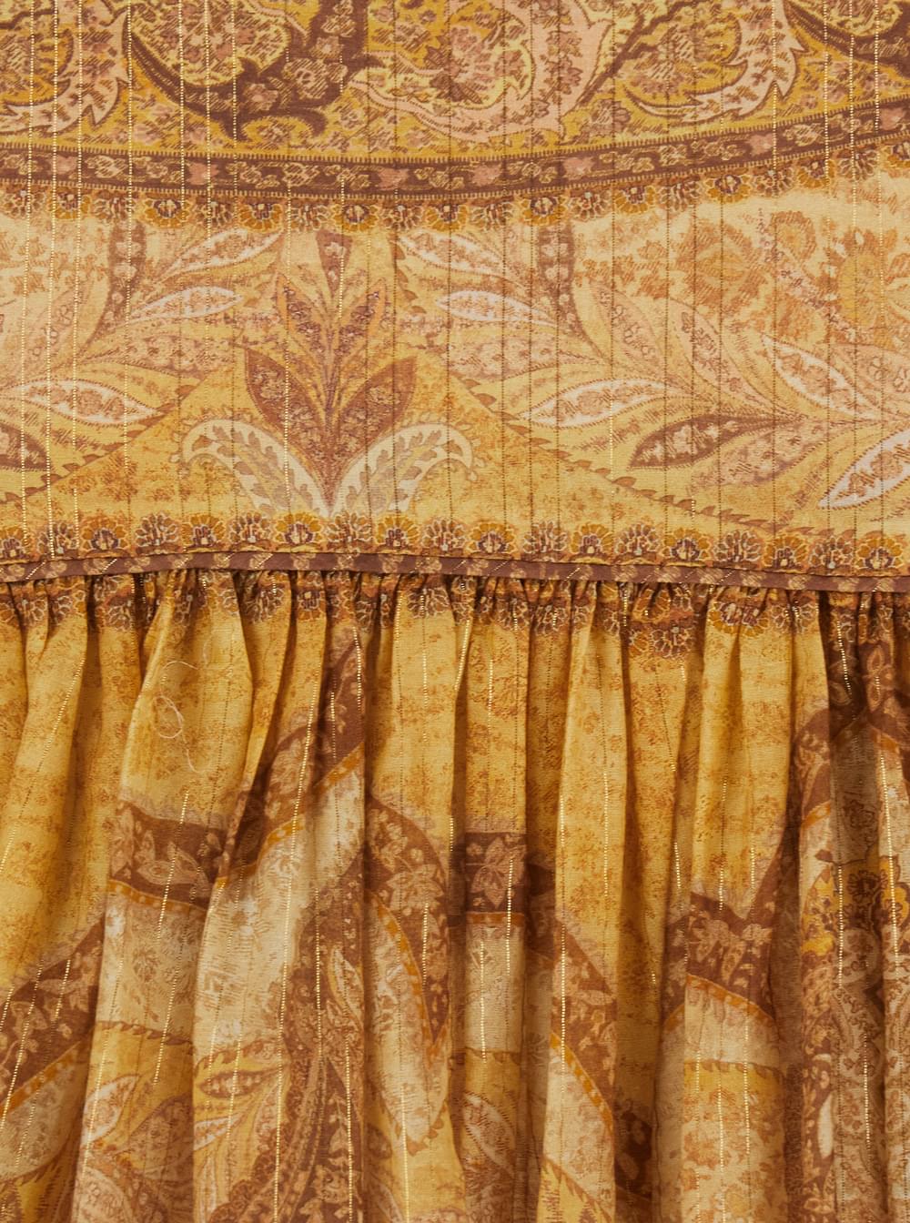 Zimmermann Women 'Wanderlust' Multicolor Flared Skirt With Rear Zip Closure And All-Over Paisley Motif In Cotton Blend Woman ZIMMERMANN
