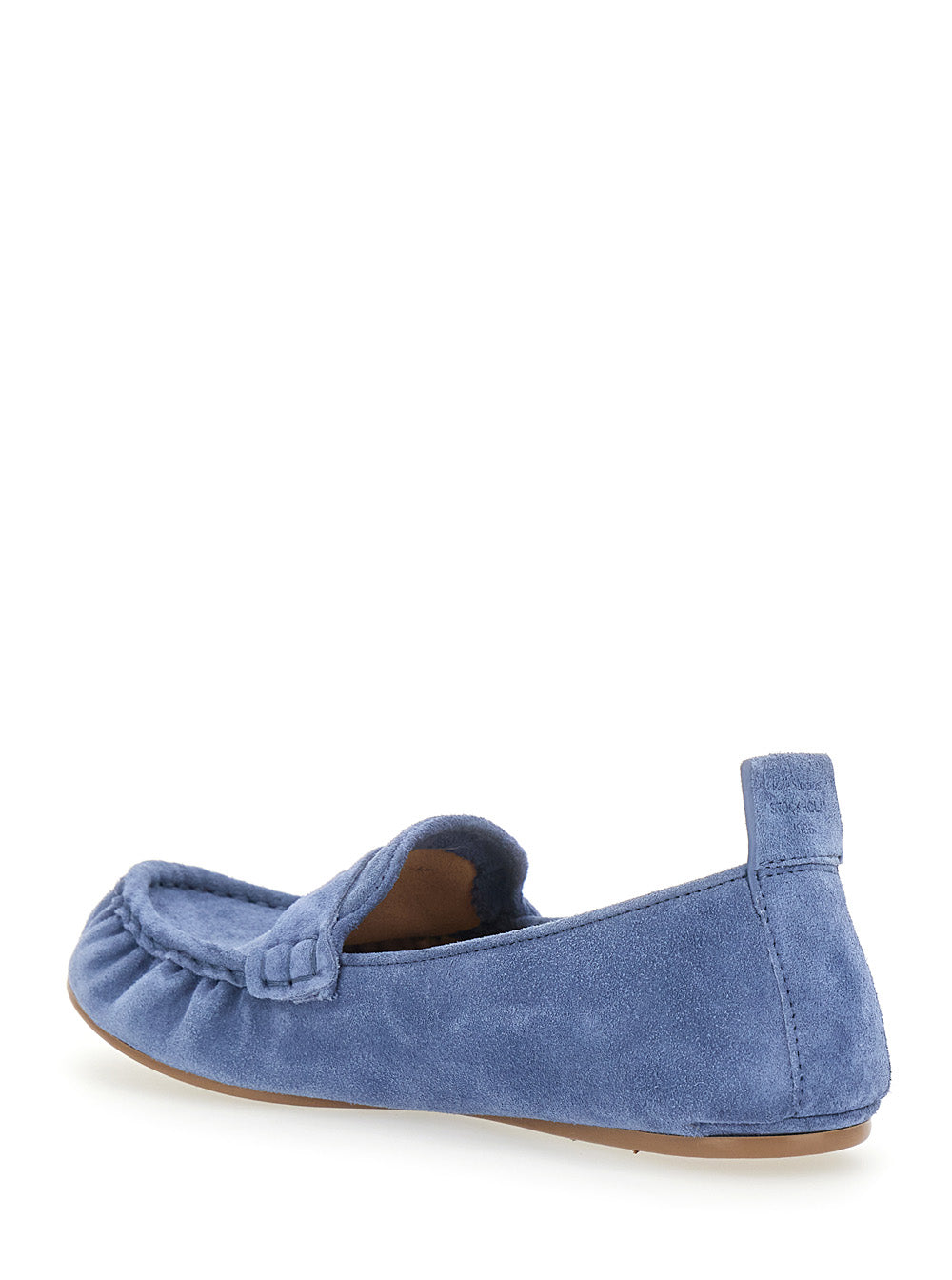 Acne Studios Women Blue Loafers With Almond Toe And Pull-Tab At The Heel In Suede Woman ACNE STUDIOS