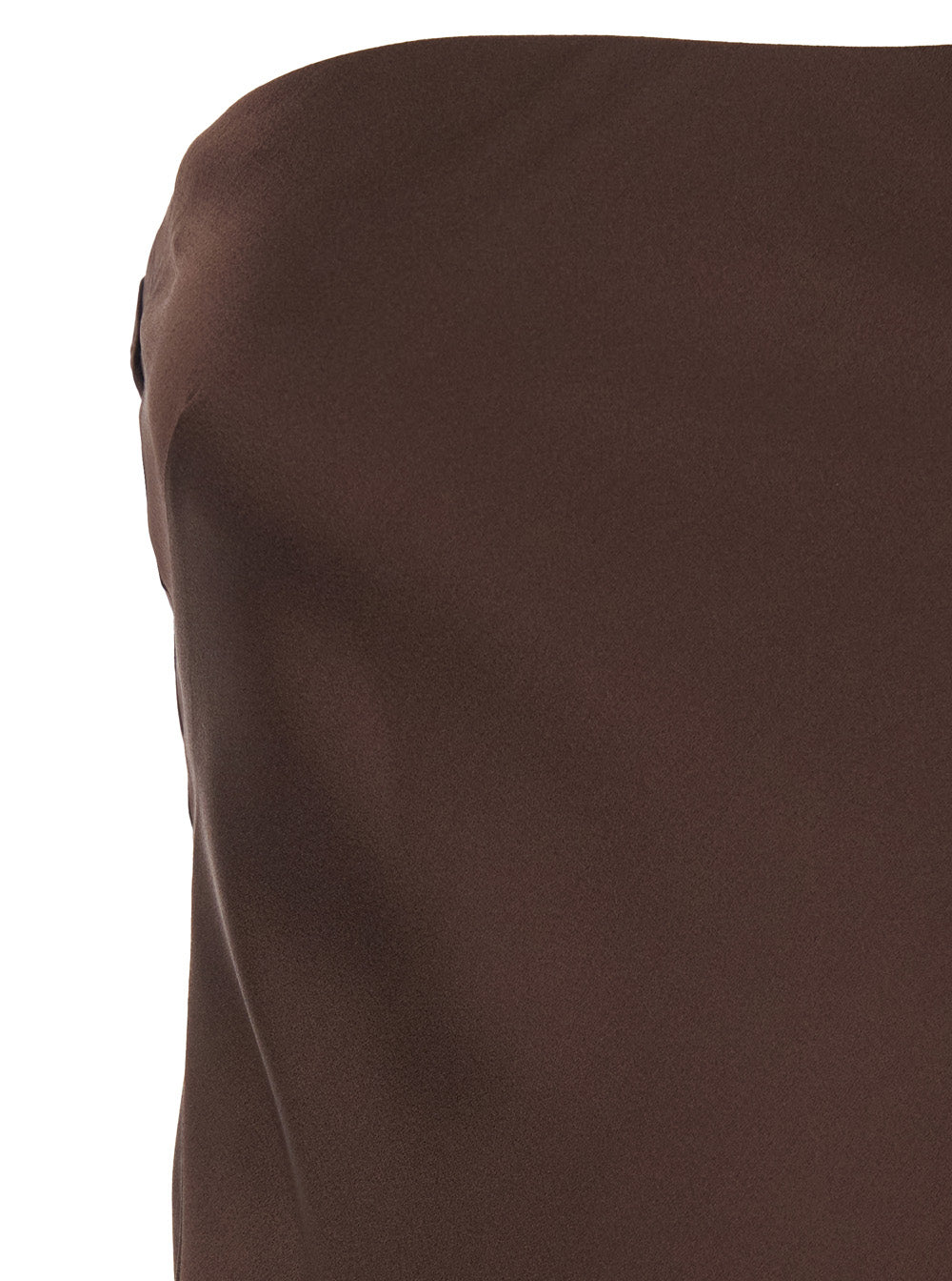 Forte_Forte Women Brown Long Dress With Off Shoulder And Zip Closure At The Back In Viscose Blend Woman FORTE FORTE