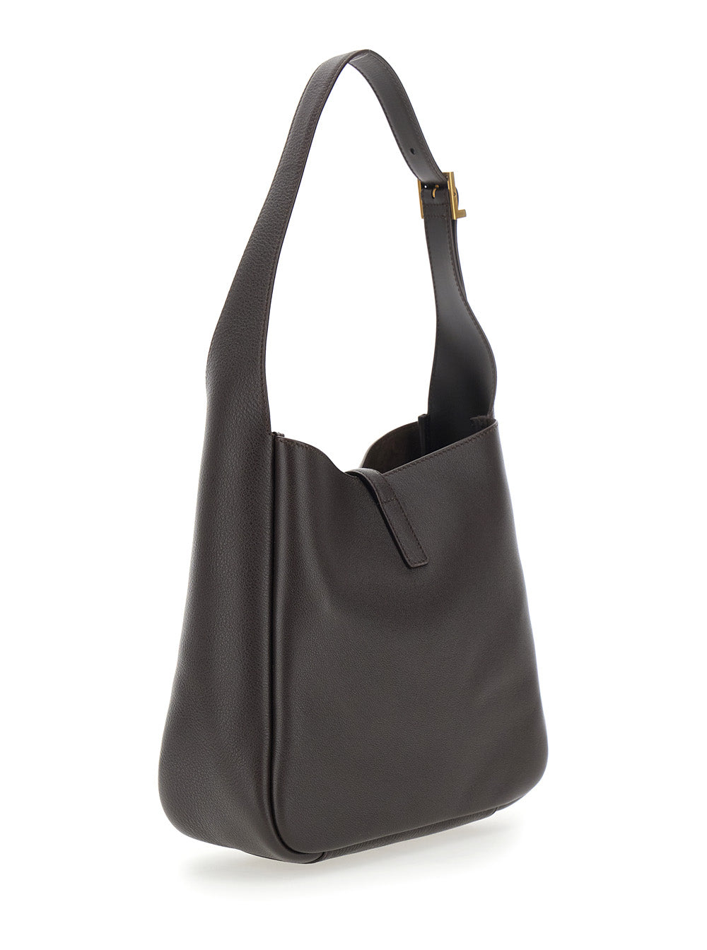 Saint Laurent Women Shoulder Bag 'Le 5 À 7' With Adjustable Strap And Cassandre Plate On The Front In Brown Leather For Women