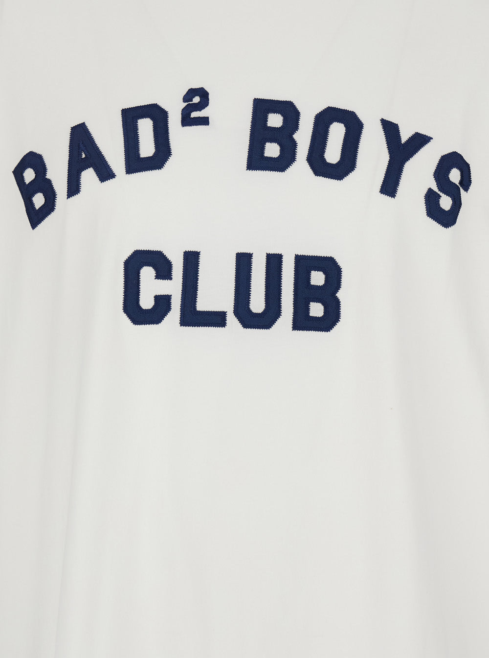 Dsquared2 Men White Crew Neck T-Shirt With Logo Print On The Front In Cotton For Men