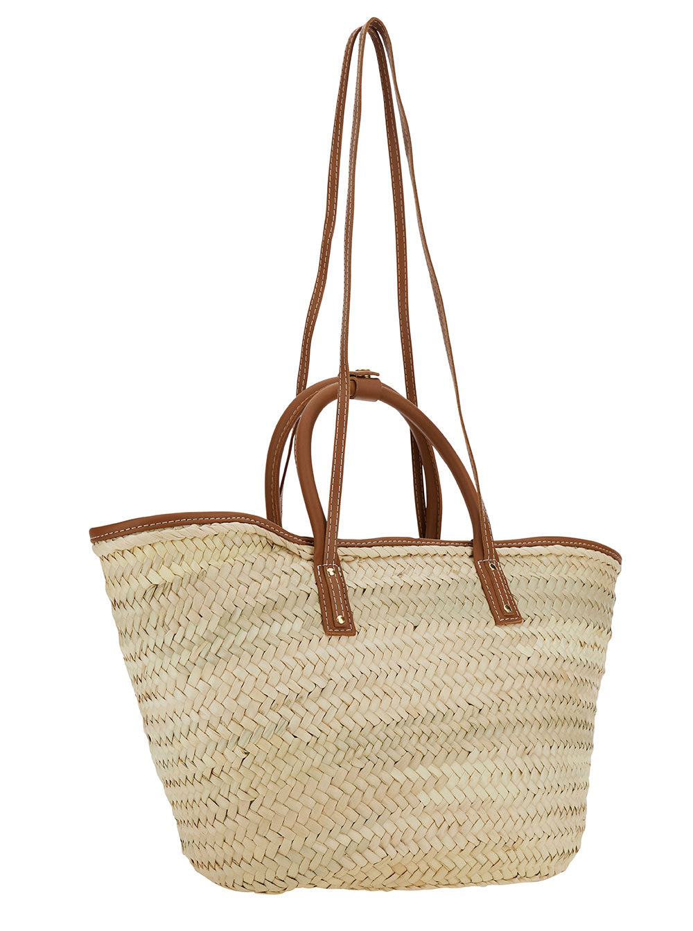 Jacquemus Women 'Le Panier Soli' Beige Handbag With Logo Detail In Natural Palm Woman