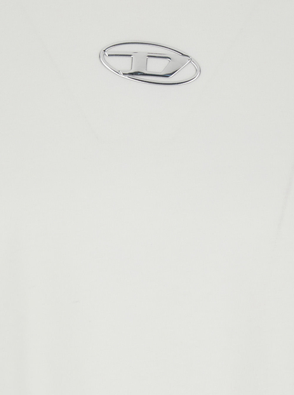 Diesel Men 'T-Bisco-Iod' White Sleeveless Top With Logo Detail On The Front In Cotton Man DIESEL