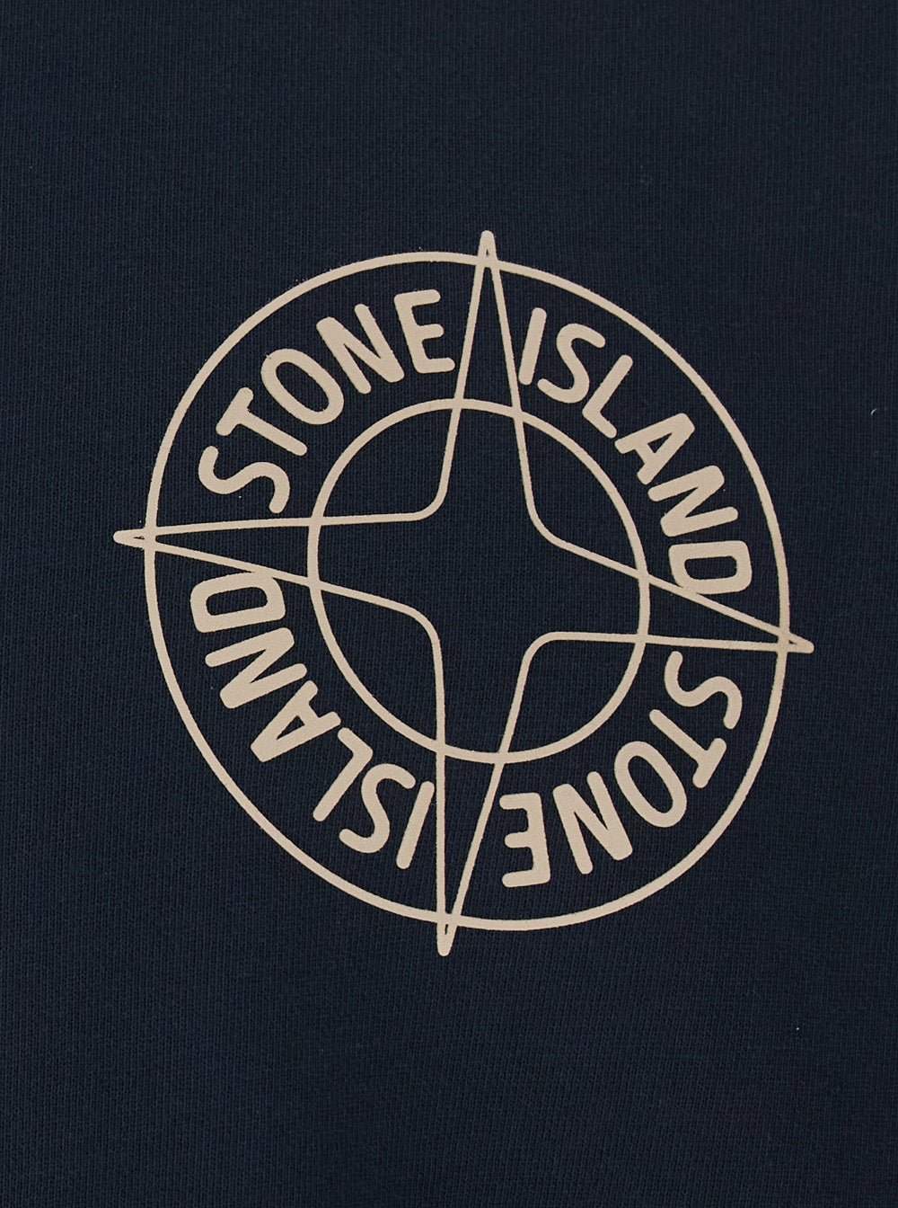 Stone Island Men Black Crewneck Sweatshirt With Logo Detail On The Front And Maxi Logo On The Rear In Cotton Man STONE ISLAND