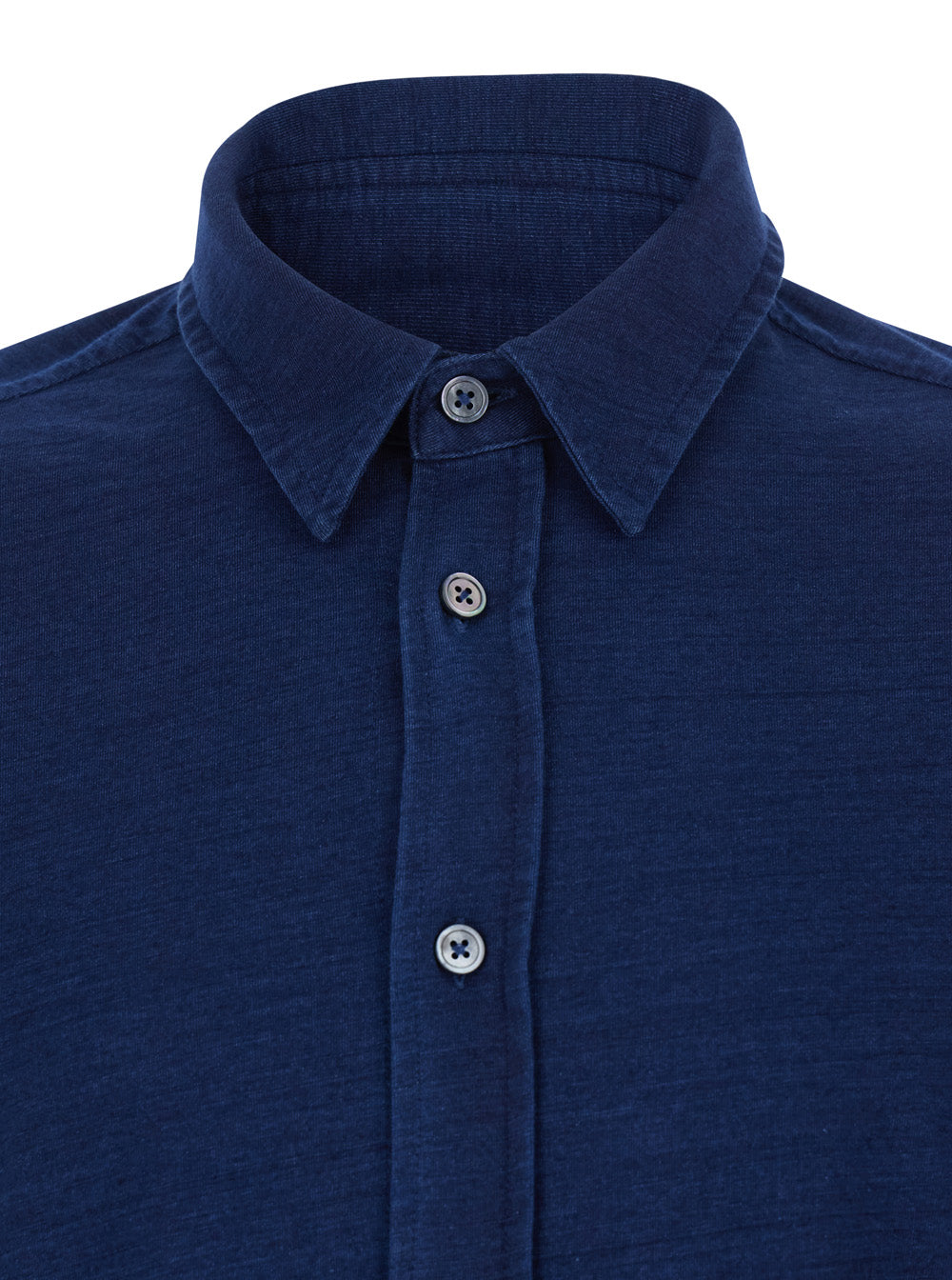 Tom Ford Men Blue Shirt With Classic Collar And Denim Effect In Cotton Man TOM FORD