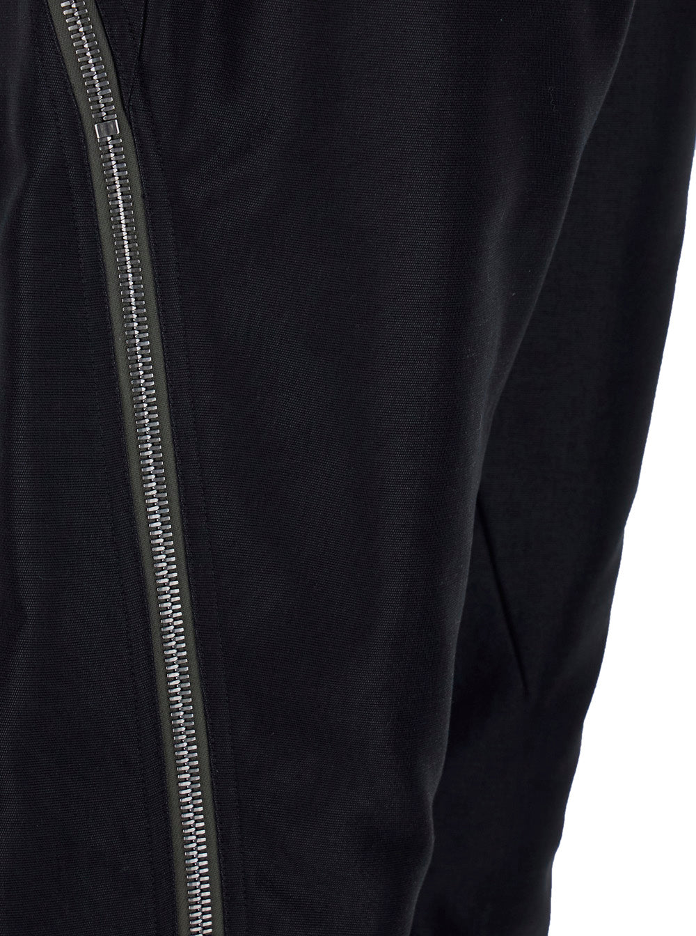 Rick Owens Men Men's 'Bolan Banana' Black Stretch Cotton Pants With Zip Details RICK OWENS