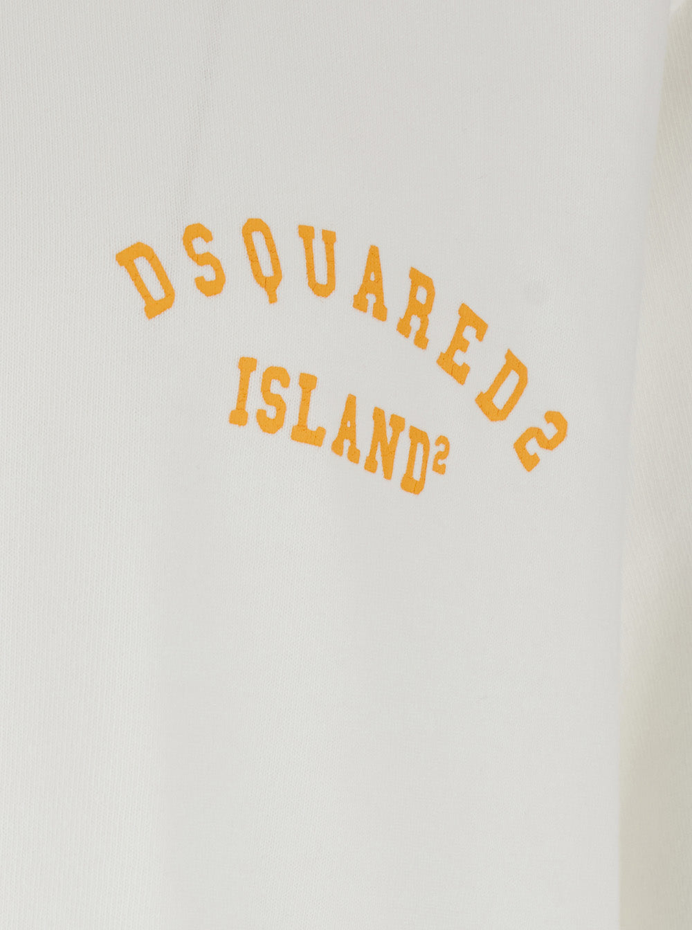 Dsquared2 Men White Crew Neck T-Shirt With Logo Lettering On The Front In Cotton For Men DSQUARED2
