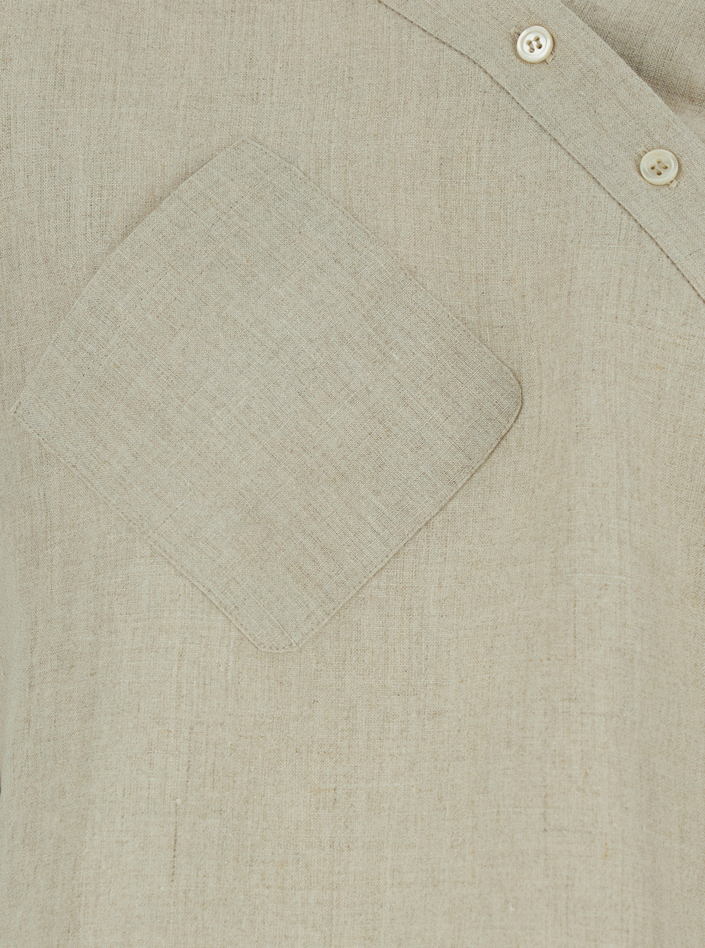 Coperni Women 'Heart' Beige Shirt With Asymmetrical Buttoning And Chest Pocket In Cotton Woman COPERNI
