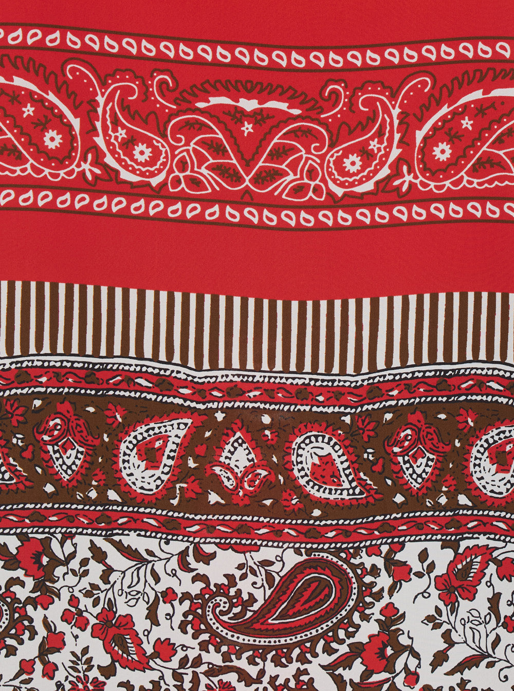 P.A.R.O.S.H. Women Red Silk Caftan With V-Neck And All-Over Bandana Motif For Women P.A.R.O.S.H.