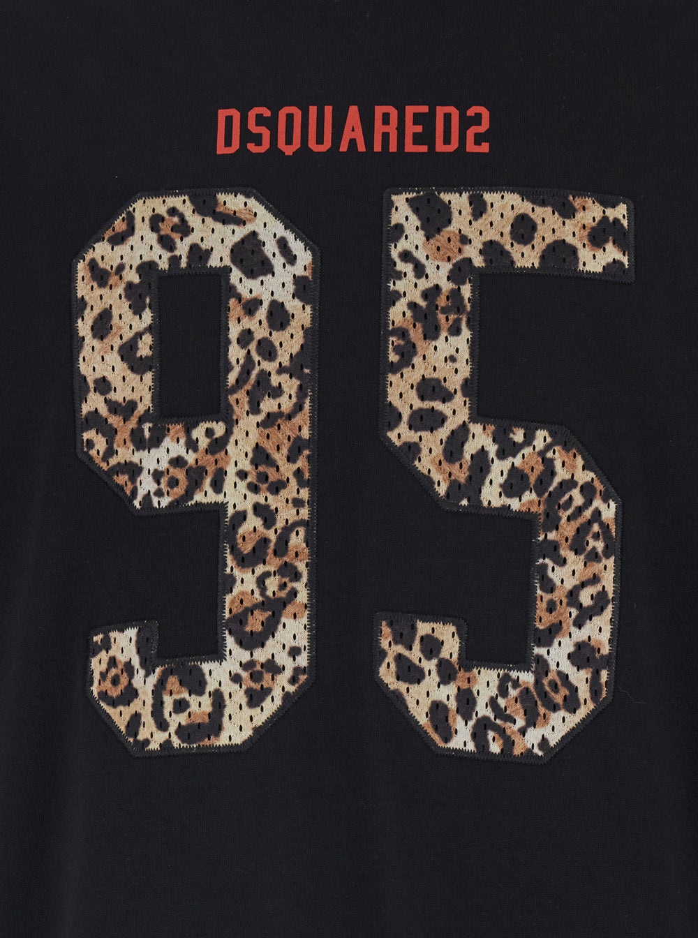 Dsquared2 Men Black T-Shirt With Maxi Logo On The Front In Cotton For Men DSQUARED2