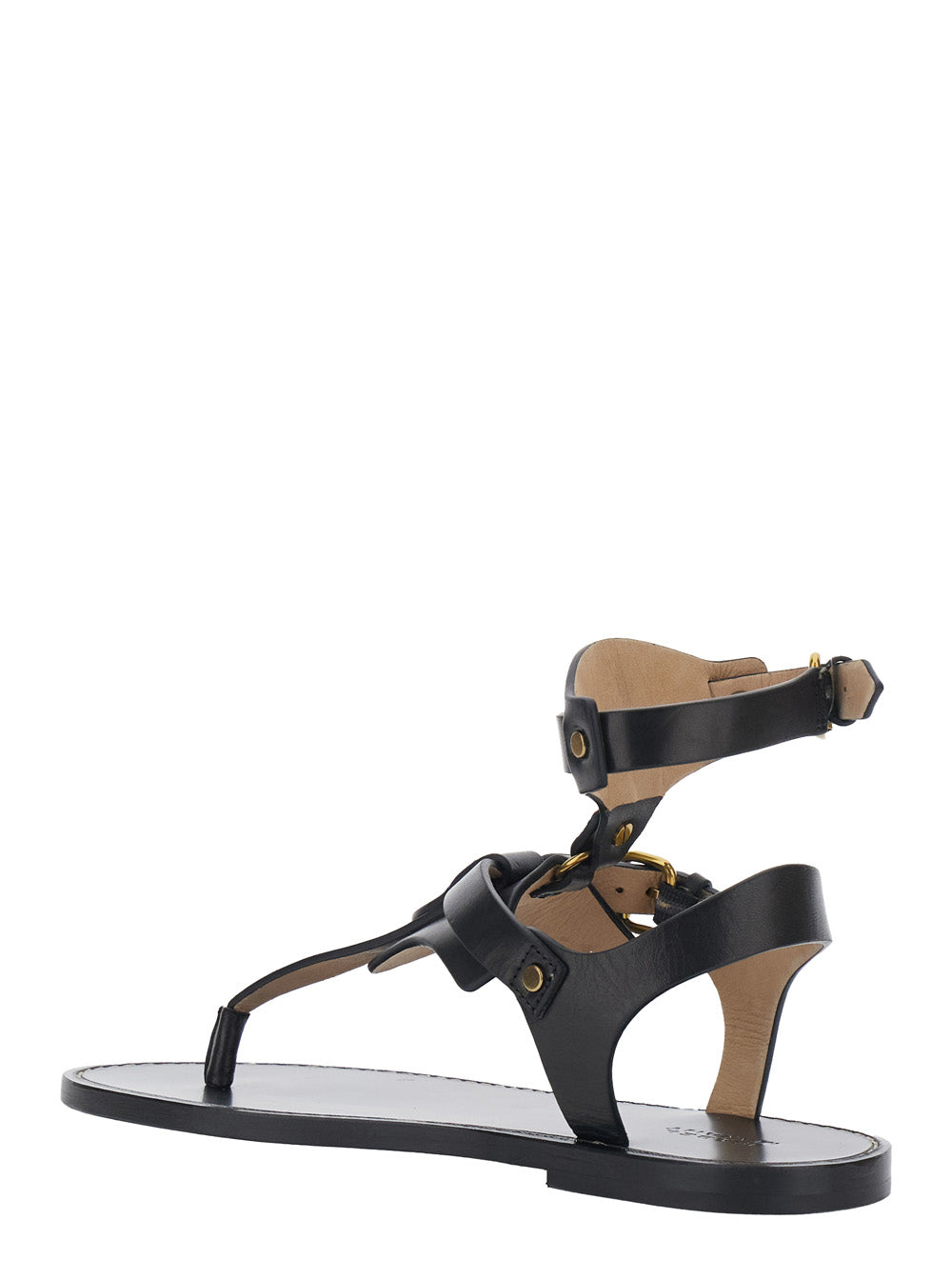 Isabel Marant Women 'Eveena' Black Sandals With Adjustable Buckle Closure In Leather Woman ISABEL MARANT