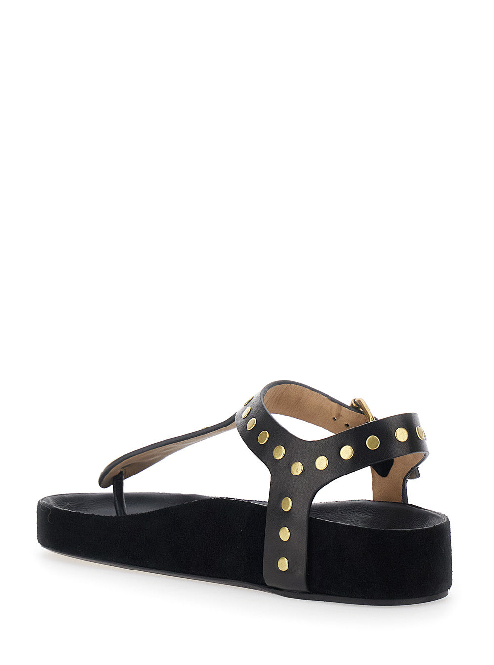 Isabel Marant Women 'Enore' Black Sandals With Stud Details In Leather Woman ISABEL MARANT