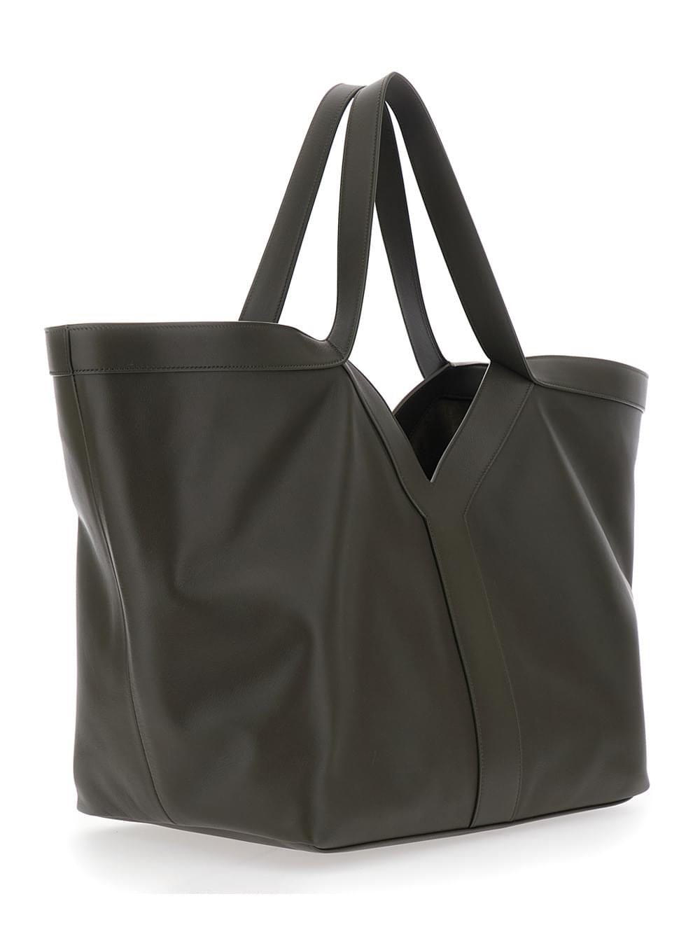 Saint Laurent Women Green Shoulder Bag With Hook Closure And Two Top Handles In Leather Woman SAINT LAURENT