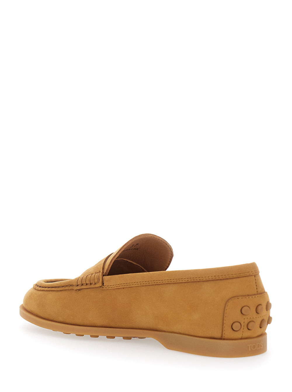 Tod's Women Beige Loafers With Rubber Sole And Rubber Detail On The Back In Suede Woman TOD'S