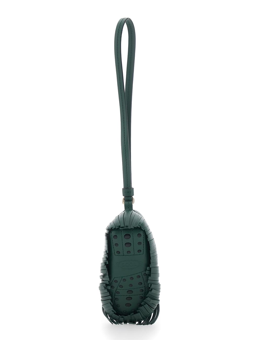 Tod's Women Green Pendant With Fringed And Wrist Strap In Leather Woman TOD'S