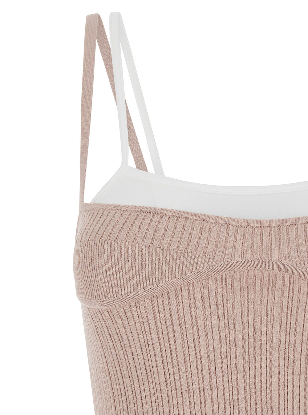 Diesel Women Mini Dress 'M-Zandra' With Thin Straps In Two Colors And Ribbed Knit In Viscose Blend Pink Women DIESEL