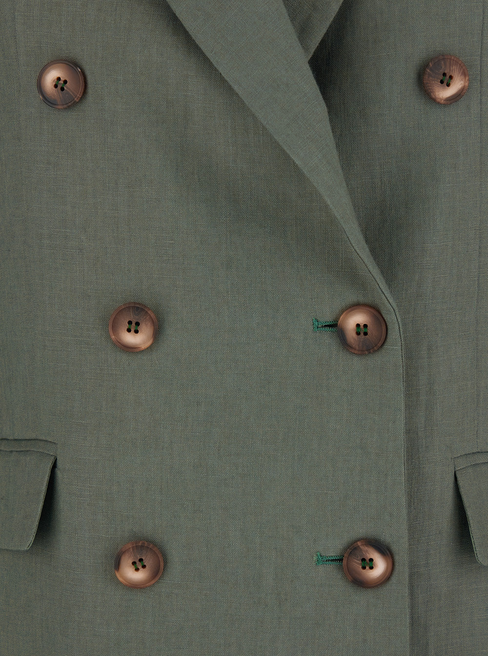 Leplain Women Double-Breasted Jacket With Peak Revers In Green For Women LEPLAIN