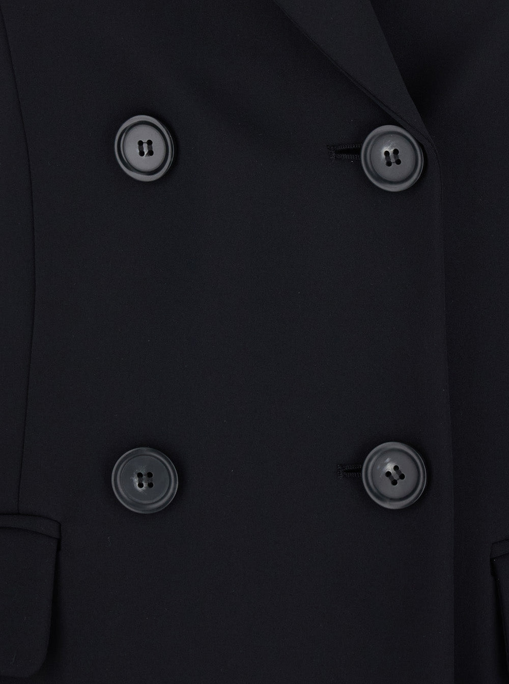 Sportmax Women Double-Breasted Jacket With Peak Revers In Black Tech Fabric For Women SPORTMAX
