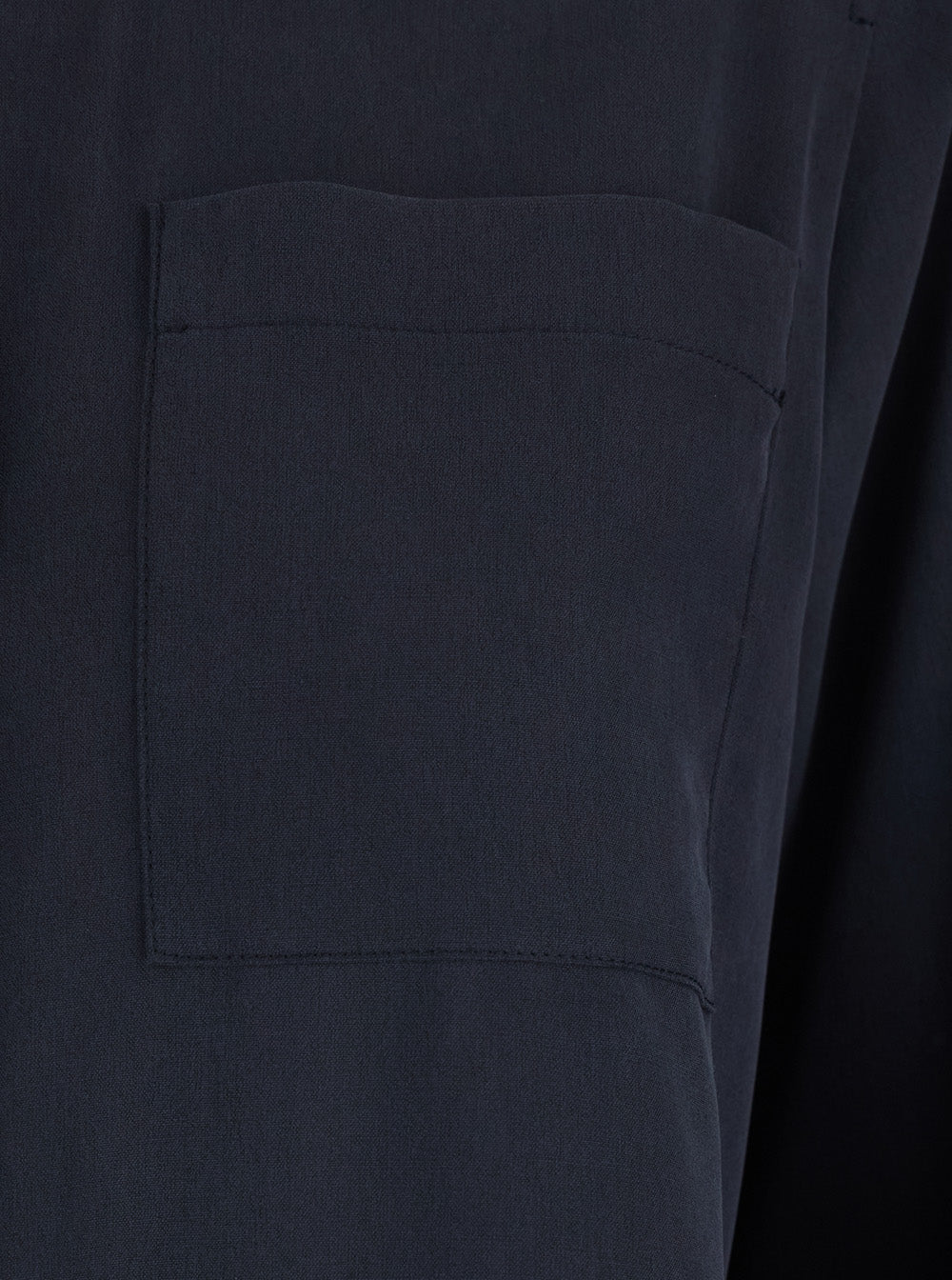 Max Mara Women Blue Silk Lon-Sleeved Shirt With Applied Pocket In Silk For Women MAX MARA
