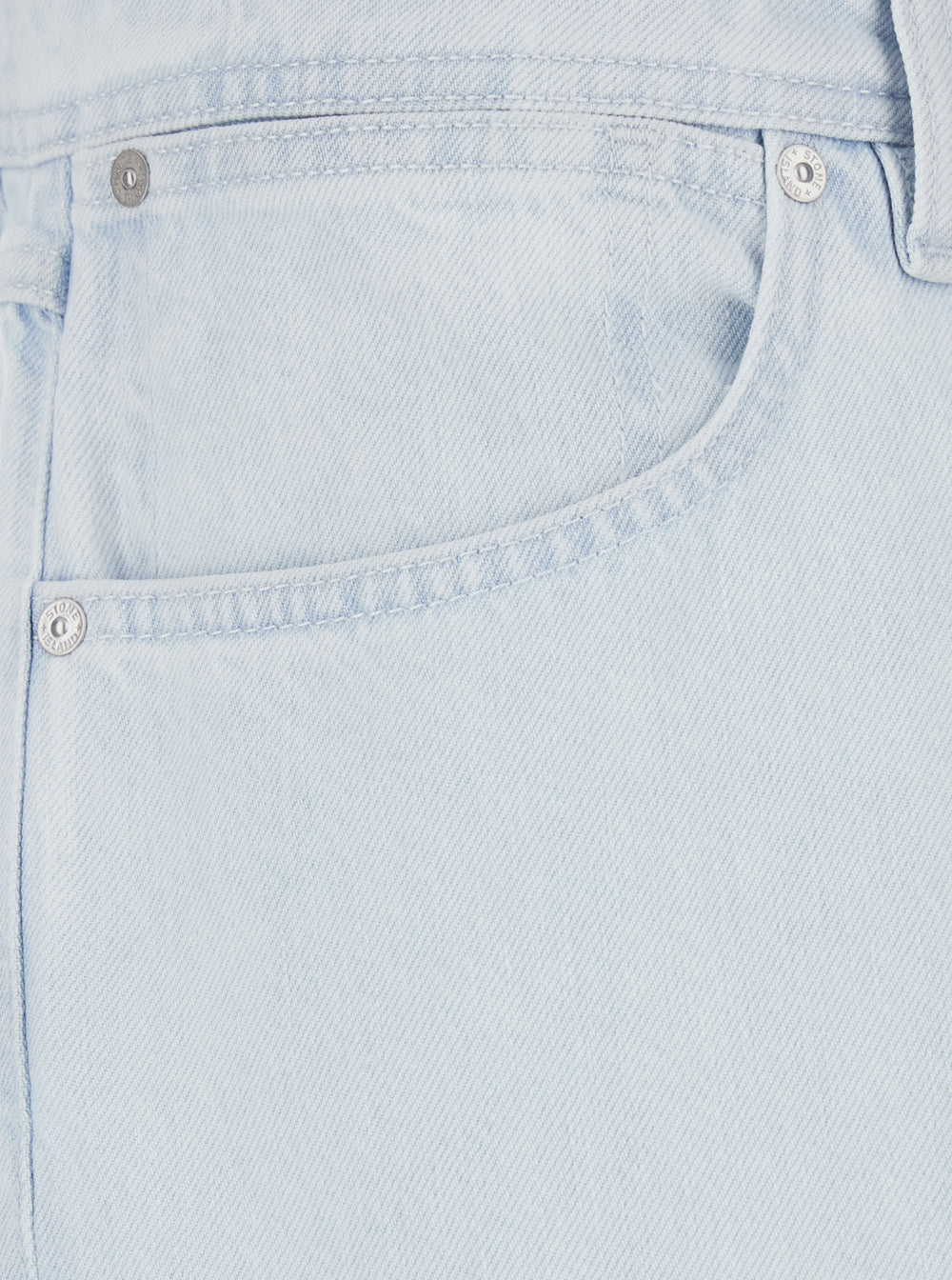 Stone Island Men Light Blue Jeans With Logo Patch On The Back And Belt Loops In Denim For Men STONE ISLAND