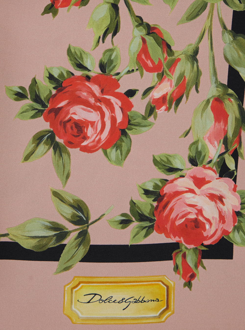 Dolce & Gabbana Women Multicolor Square Silk Scarf With Logo On The Front And Floral All-Over Motif For Women DOLCE & GABBANA