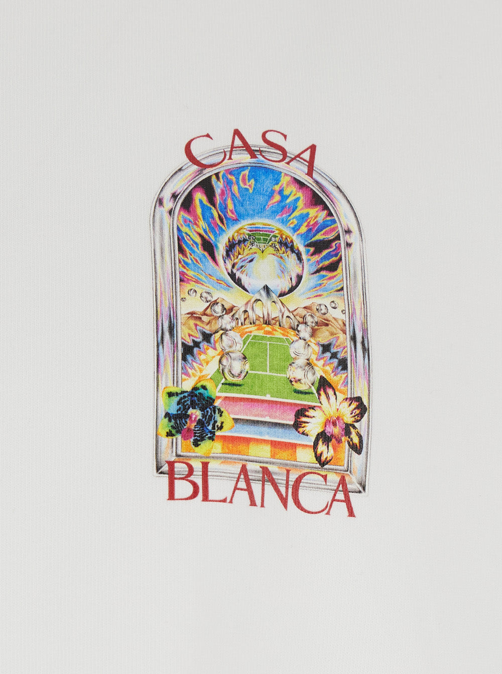 Casablanca Men White T-Shirt With Logo Detail On The Front And Maxi Logo On The Back In Cotton Man CASABLANCA