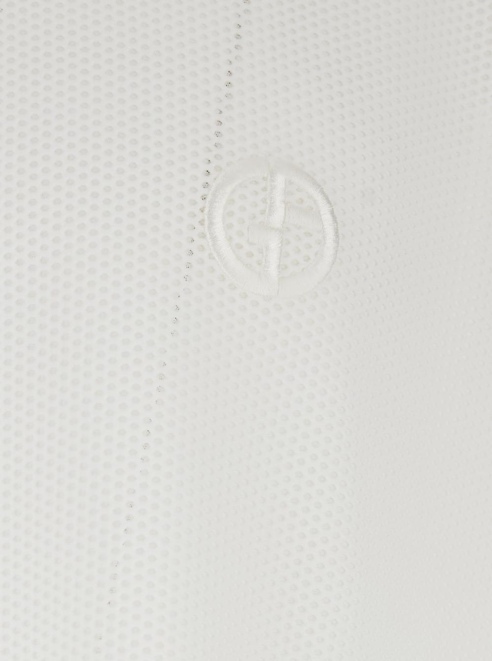 Giorgio Armani Men White Crewneck T-Shirt With Logo On The Front In Tech Fabric Stretch Man GIORGIO ARMANI